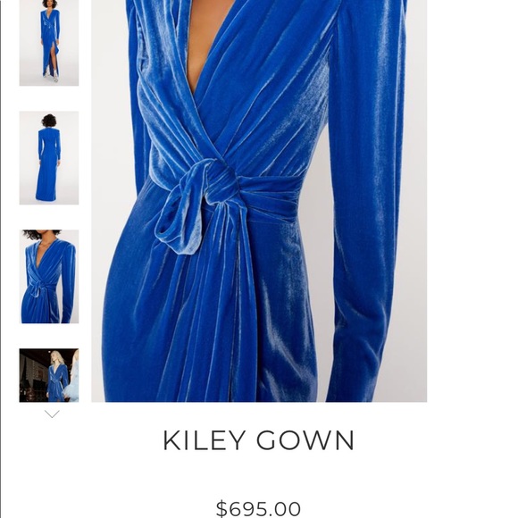 NEW Cinq a Sept “Kiley” velvet gown size 2 - Picture 2 of 7